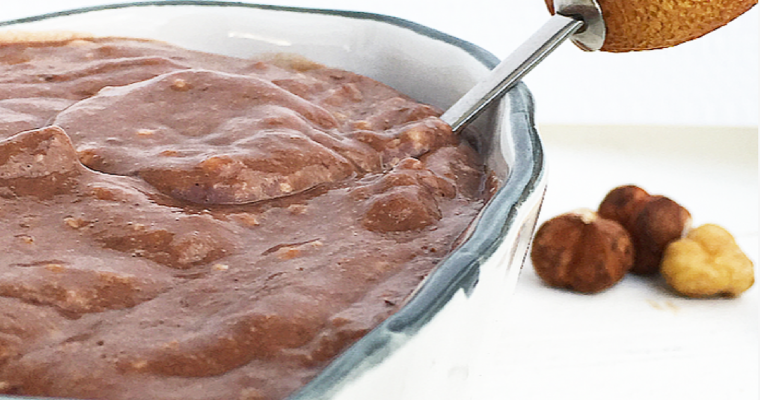Crema di albume #LaGolosa: nocciole e cacao.