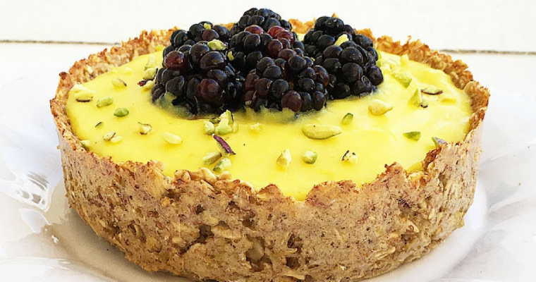 Bowl di avena integrale con crema pasticcera #amodomio senza zuccheri e grassi.