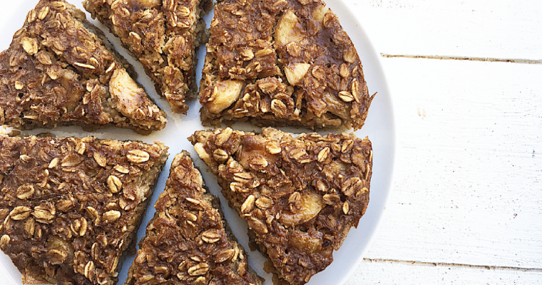 Tortina di avena integrale al caffè, cannella e banana.