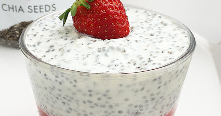 Budino di fragole con semi di chia – 100% Vegan.