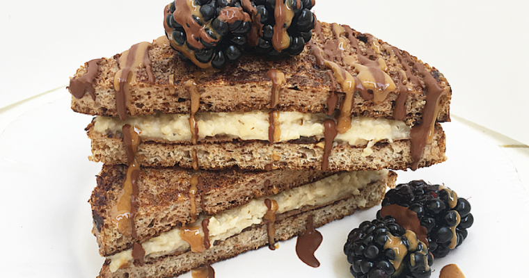 French Toast light al cacao amaro ripieni di porridge al caramello – Fit