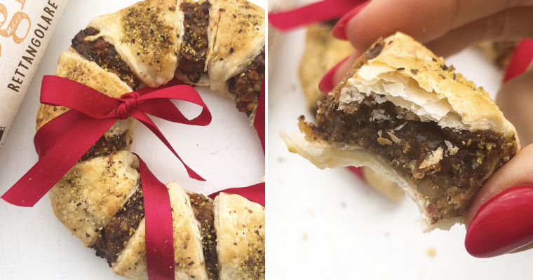 Ghirlanda dolce di pasta sfoglia light – A Natale puoi!
