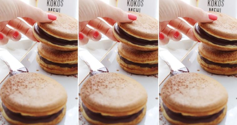 Dorayaki light ripieni di crema al cacao e burro d’arachidi